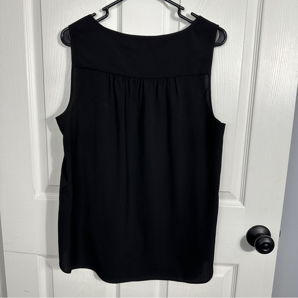 Jones New York tank, black, sz L, sheer top layer with sparkly polka dots - Picture 11 of 11